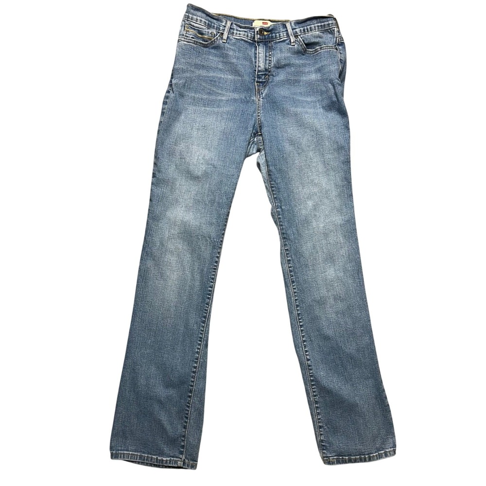 Levi's Jeans 512 Perfectly Slimming Womens 10M Blue Straight Leg Stretch Denim - Picture 4 of 14